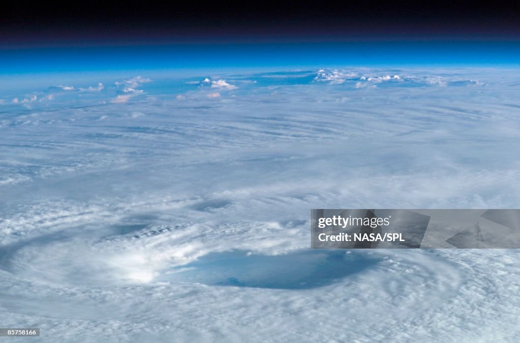 Eye of hurricane Isabel, International Space Station