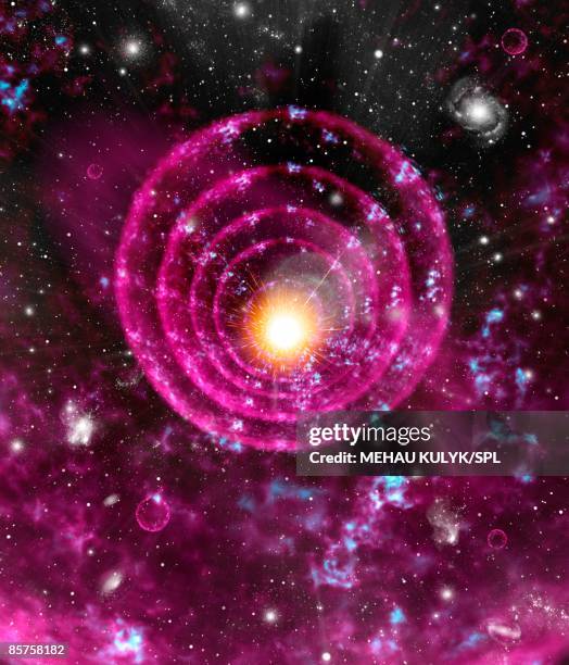 supernova explosion - gamma ray stock illustrations