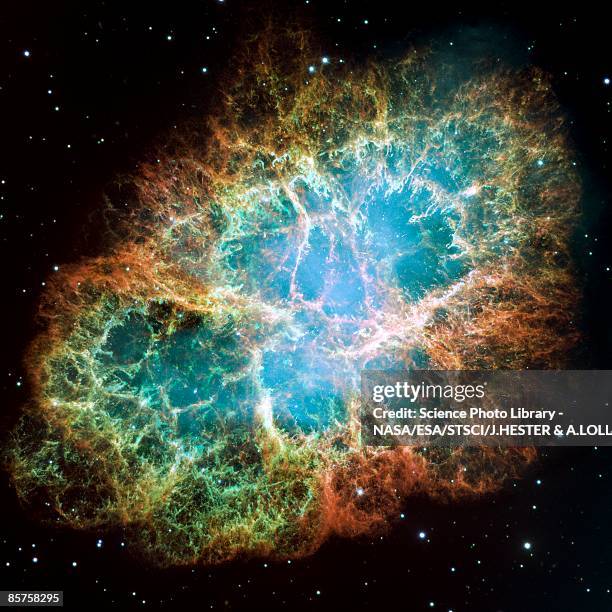 amazing crab nebula - hubble space telescope stock pictures, royalty-free photos & images