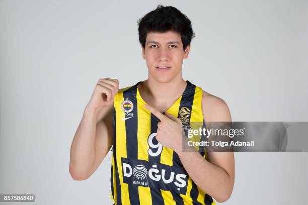 Ahmet Can Duran, #9 poses during Fenerbahce Dogus Istanbul 2017/2018 Turkish Airlines EuroLeague Media Day at Ulker Sports Arena on October 2, 2017...