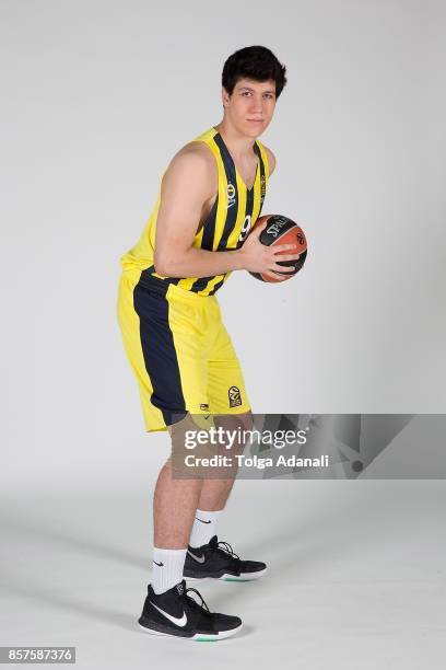 Ahmet Can Duran, #9 poses during Fenerbahce Dogus Istanbul 2017/2018 Turkish Airlines EuroLeague Media Day at Ulker Sports Arena on October 2, 2017...