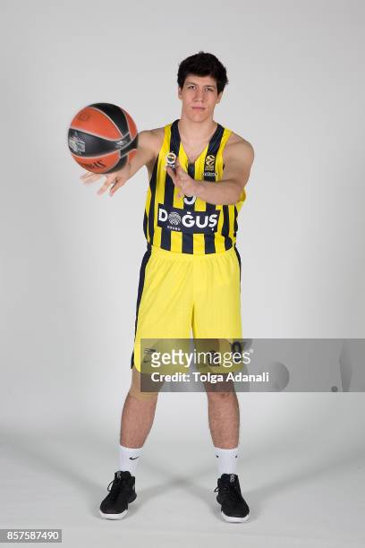 Ahmet Can Duran, #9 poses during Fenerbahce Dogus Istanbul 2017/2018 Turkish Airlines EuroLeague Media Day at Ulker Sports Arena on October 2, 2017...