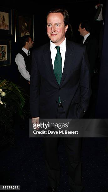 David Cameron attends the book launch party of 'Citizen' written by Charlie Brooks, at Tramp on April 1, 2009 in London, England.
