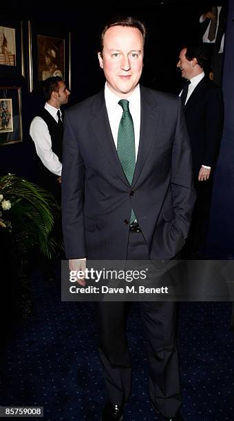 David Cameron attends the book launch party of 'Citizen' written by Charlie Brooks, at Tramp on April 1, 2009 in London, England.