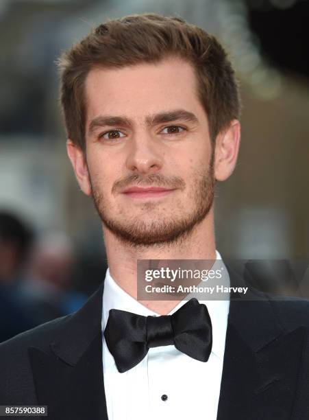 Andrew Garfield attends the European Premiere of "Breathe" on the opening night gala of the 61st BFI London Film Festival on October 4, 2017 in...