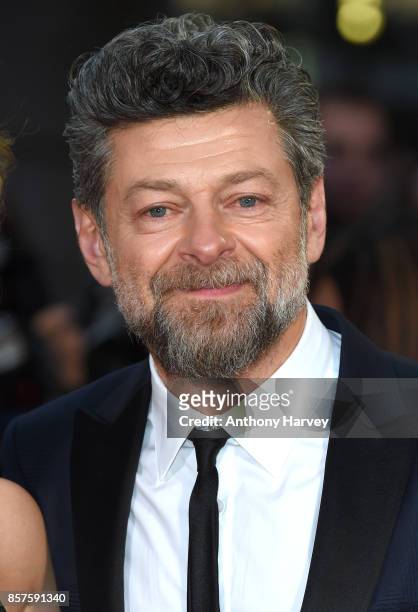 Andy Serkis attends the European Premiere of "Breathe" on the opening night gala of the 61st BFI London Film Festival on October 4, 2017 in London,...
