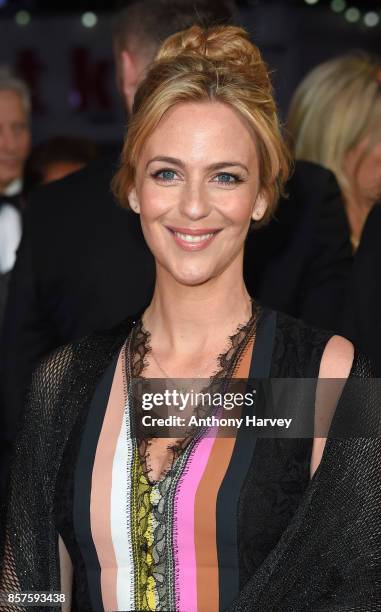 Miranda Raison attends the European Premiere of "Breathe" on the opening night gala of the 61st BFI London Film Festival on October 4, 2017 in...