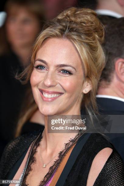 Miranda Raison attends the "Breathe" Opening Night Gala and European Premiere during the 61st BFI London Film Festival at Odeon Leicester Square on...