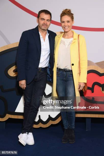 Clovis Cornillac and Lilou Fogli pose before the Press Conference of the presentation of the France Olympique team 100 Days Prior The Pyeongchang...