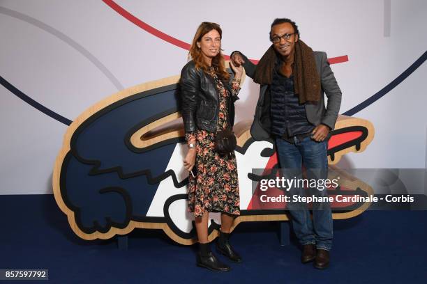 Manu Katche and Laurence Kache pose before the Press Conference of the presentation of the France Olympique team 100 Days Prior The Pyeongchang...
