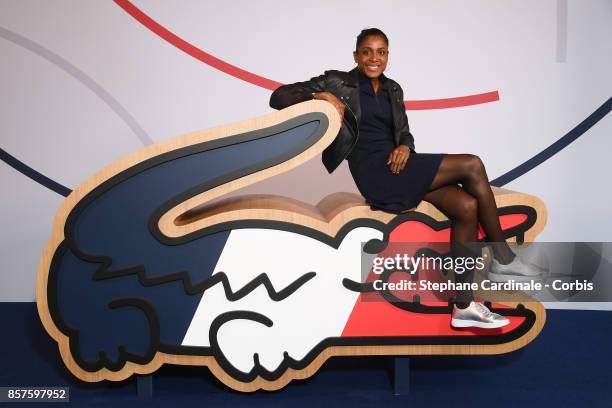 Marie-Jose Perec poses before the Press Conference of the presentation of the France Olympique team 100 Days Prior The Pyeongchang Olympic Games at...