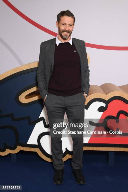 Julien Boisselier poses before the Press Conference of the presentation of the France Olympique team 100 Days Prior The Pyeongchang Olympic Games at...