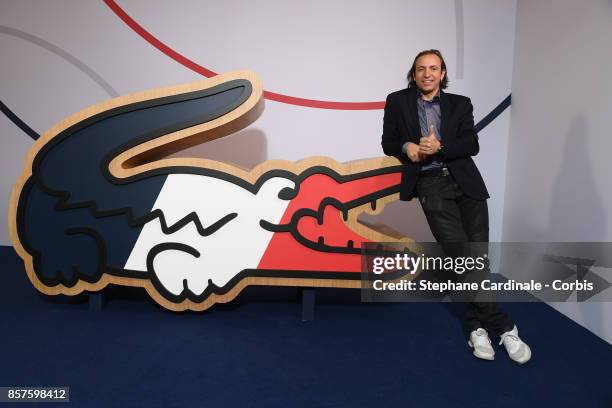 Philippe Candeloro poses before the Press Conference of the presentation of the France Olympique team 100 Days Prior The Pyeongchang Olympic Games at...