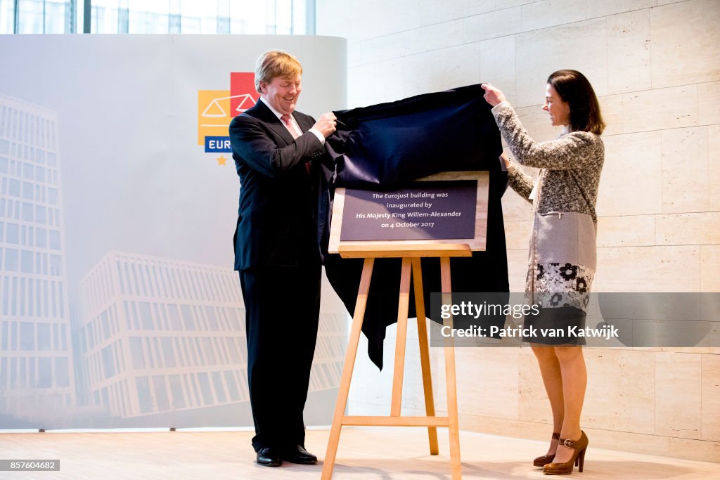 King Willem-Alexander Of The Netherlands Opens Eurojust In The Hague