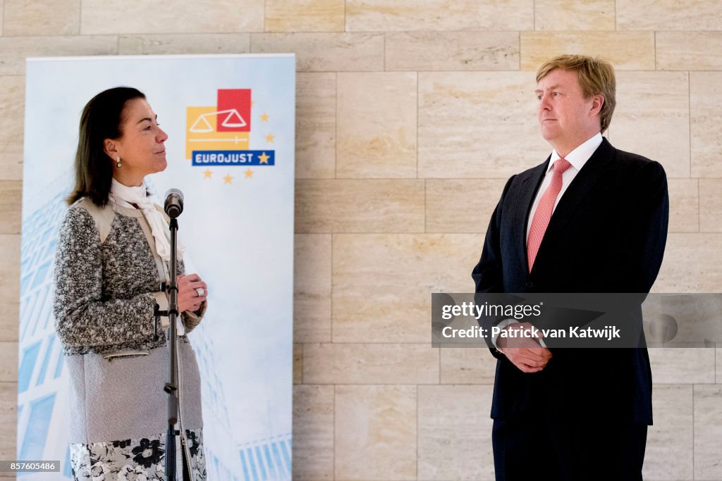 King Willem-Alexander Of The Netherlands Opens Eurojust In The Hague