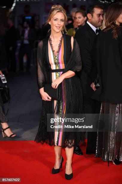 Miranda Raison attends the European Premiere of "Breathe" on the opening night gala of the 61st BFI London Film Festival on October 4, 2017 in...