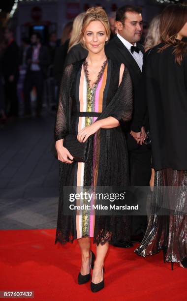 Miranda Raison attends the European Premiere of "Breathe" on the opening night gala of the 61st BFI London Film Festival on October 4, 2017 in...