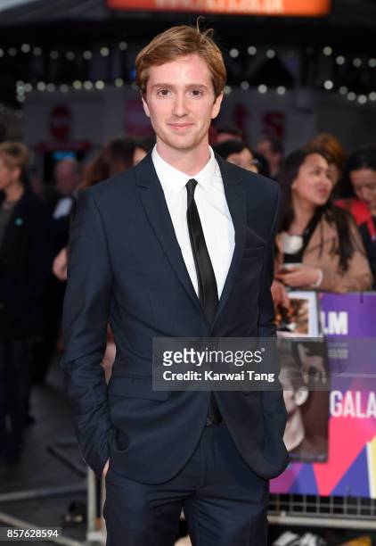 Luke Newberry attends the European Premiere of "Breathe" on the opening night Gala of the 61st BFI London Film Festival at the Odeon Leicester Square...