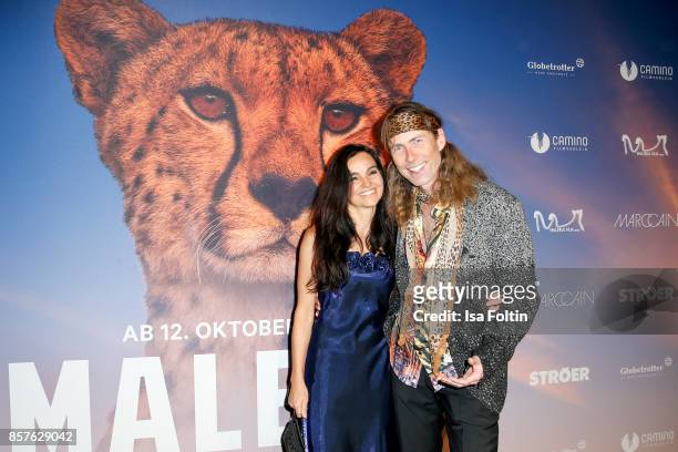 Martina Jandova and director Matto Barfuss attend the 'Maleika' Film Premiere at Zoo Palast on October 4, 2017 in Berlin, Germany.