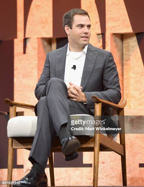 Director of Product at Kitty Hawk Cameron Robertson speaks onstage during Vanity Fair New Establishment Summit at Wallis Annenberg Center for the...