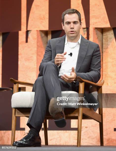 Director of Product at Kitty Hawk Cameron Robertson speaks onstage during Vanity Fair New Establishment Summit at Wallis Annenberg Center for the...