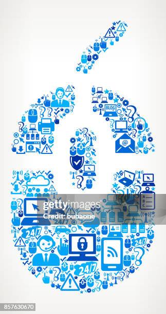 computer mouse tech support vector icon pattern - server technician stock illustrations