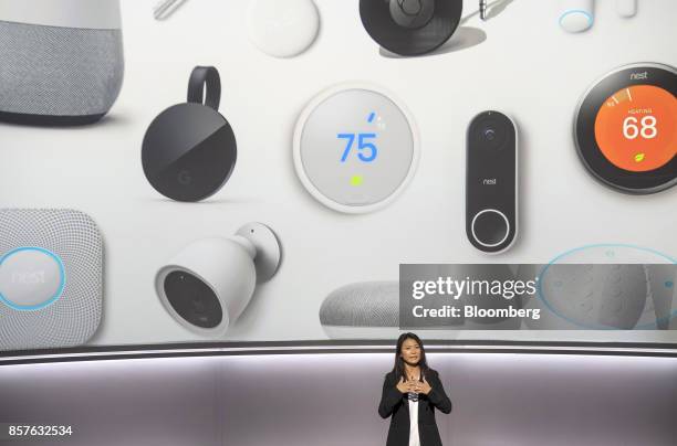 Yoky Matsuoka, chief technology officer for Nest Labs Inc., speaks during a Google Inc. Product launch event in San Francisco, California, U.S., on...