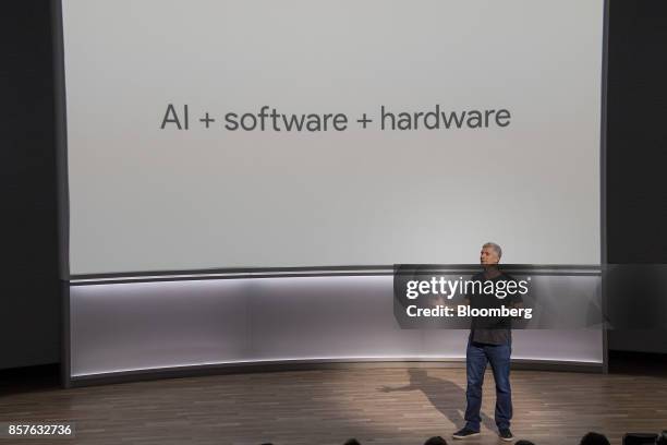 Rick Osterloh, senior vice president of hardware for Google Inc., speaks during a product launch event in San Francisco, California, U.S., on...