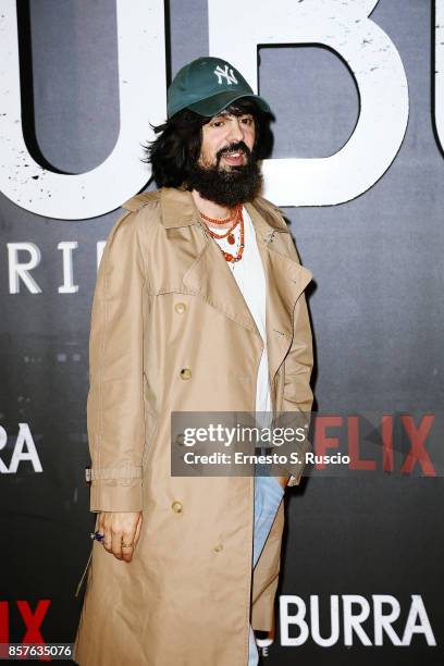 Alessandro Michele attends Netflix's Suburra The Series Premiere at The Space Moderno on October 4, 2017 in Rome, Italy.