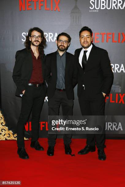 The Jackal attend Netflix's Suburra The Series Premiere at The Space Moderno on October 4, 2017 in Rome, Italy.