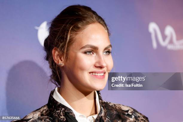 Model Elena Carriere attends the 'Maleika' Film Premiere at Zoo Palast on October 4, 2017 in Berlin, Germany.