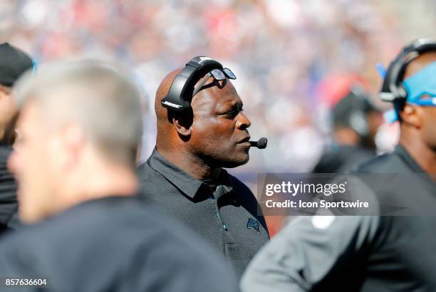 Carolina Panthers assistant defensive backs / safeties Richard Rodgers during a game between the New England Patriots and the Carolina Panthers on...