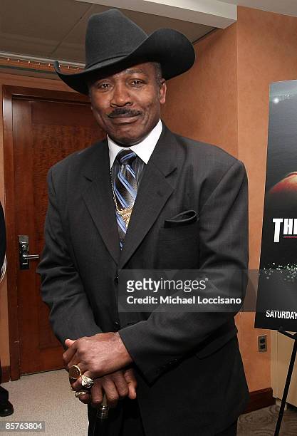 Professional Boxer "Smokin" Joe Frazier attends the HBO Documentary Screening of "Thrilla in Manila" at HBO Theatre on April 1, 2009 in New York City.
