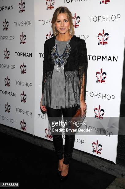 Actress Olivia Palermo attends the TOPSHOP TOPMAN private dinner to celebrate the flagship store opening at Balthazar on April 1, 2009 in New York...