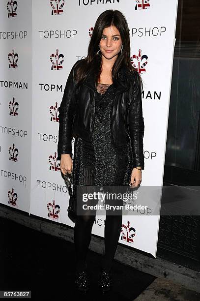 Julia Restoin Roitfeld attends the TOPSHOP TOPMAN private dinner to celebrate the flagship store opening at Balthazar on April 1, 2009 in New York...