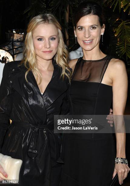 Actresses Kristen Bell and Perrey Reeves attend the La Perla shopping party benefit at La Perla boutique on April 1, 2009 in Beverly Hills,...