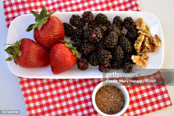 high angle vew of healthy breakfast - foap stock pictures, royalty-free photos & images