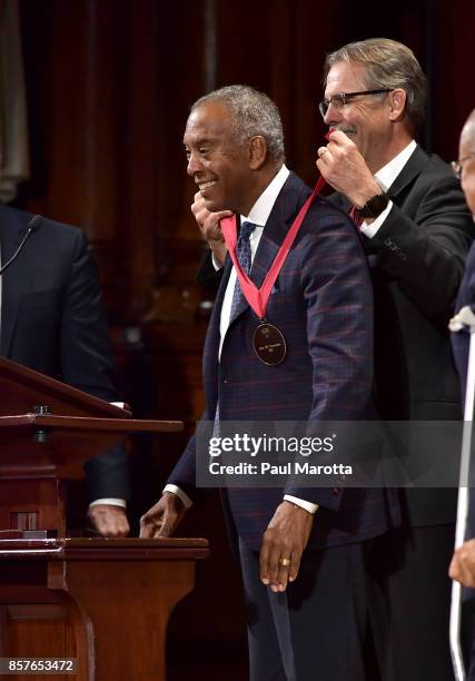 Microsoft Board Chairman John W. Thompson was one of eight recipients of the 2017 W.E.B. DuBois Medal at Harvard University's Sanders Theatre on...