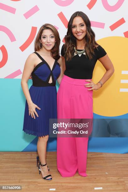 Christina Bianco and Brit Morin attend Brit + Co Kicks Off Experiential Pop-Up #CreateGood with Allison Williams and Daphne Oz at Brit + Co on...