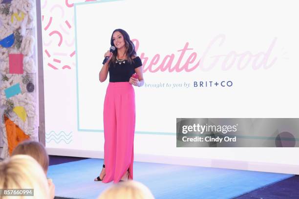 Founder & CEO of Brit + Co Brit Morin attends Brit + Co Kicks Off Experiential Pop-Up #CreateGood with Allison Williams and Daphne Oz at Brit + Co on...