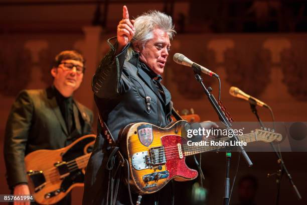 Chris Scruggs and Marty Stuart perform at Cadogan Hall on October 4, 2017 in London, United Kingdom.
