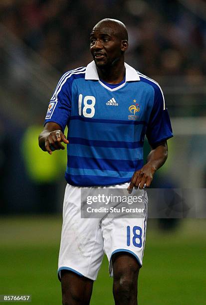 France player Alou Diarra in action during the group 7 FIFA2010 World Cup Qualifier between France and Lithuania at Saint Denis, Stade de France on...