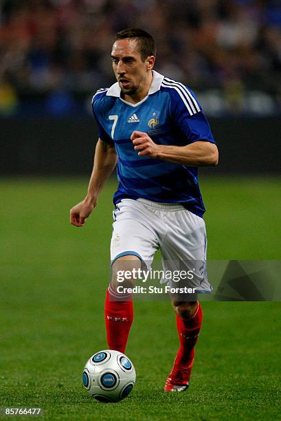 France player Franck Ribery in action during the group 7 FIFA2010 World Cup Qualifier between France and Lithuania at Saint Denis, Stade de France on...