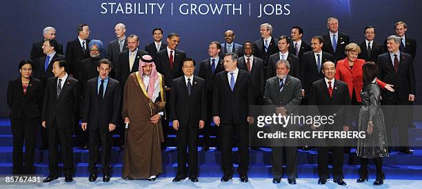 Indonesian Finance Minister Sri Mulyani, South Korean President Lee Myung-Bak, French President Nicolas Sarkozy, Saudi Foreign Minister Prince Saud...