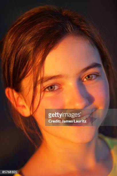 young girl in afternoon sunlight - pubescent girl stock pictures, royalty-free photos & images