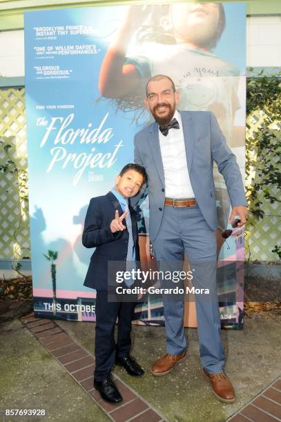 Actor Christopher Rivera poses during "THE FLORIDA PROJECT" Cast & Crew Orlando Premiere at The Enzian Theater on October 4, 2017 in Maitland,...