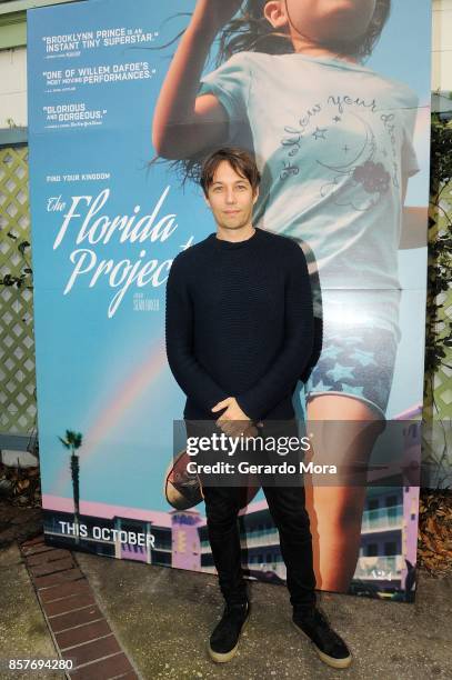 Director and writer Sean Baker poses during "THE FLORIDA PROJECT" Cast & Crew Orlando Premiere at The Enzian Theater on October 4, 2017 in Maitland,...