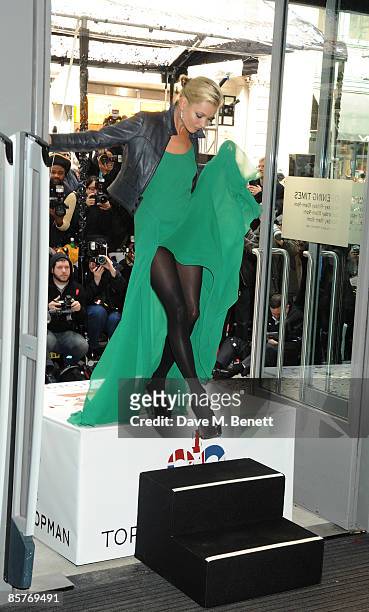 Model Kate Moss attends the Topshop New York store opening at Topshop on April 2, 2009 in New York City.