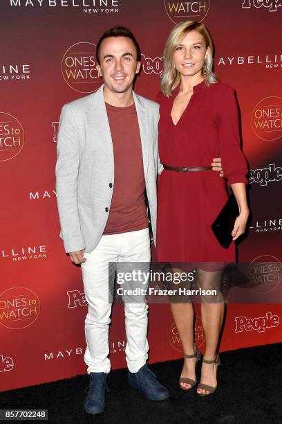 Frankie Muniz and Paige Price attend People's "Ones To Watch" at NeueHouse Hollywood on October 4, 2017 in Los Angeles, California.