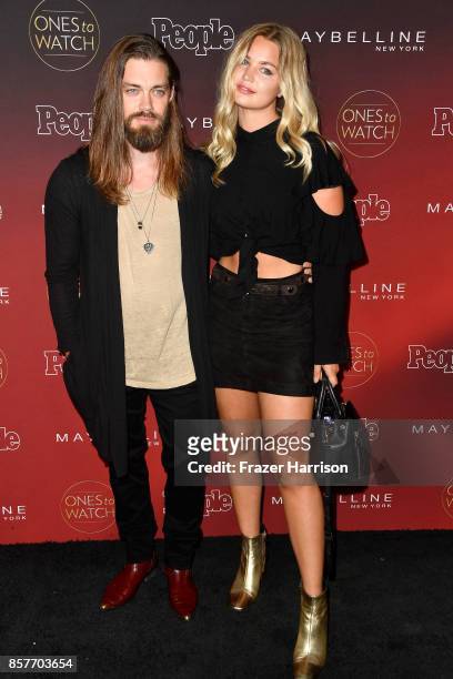 Tom Payne and Jennifer Akerman attend People's "Ones To Watch" at NeueHouse Hollywood on October 4, 2017 in Los Angeles, California.